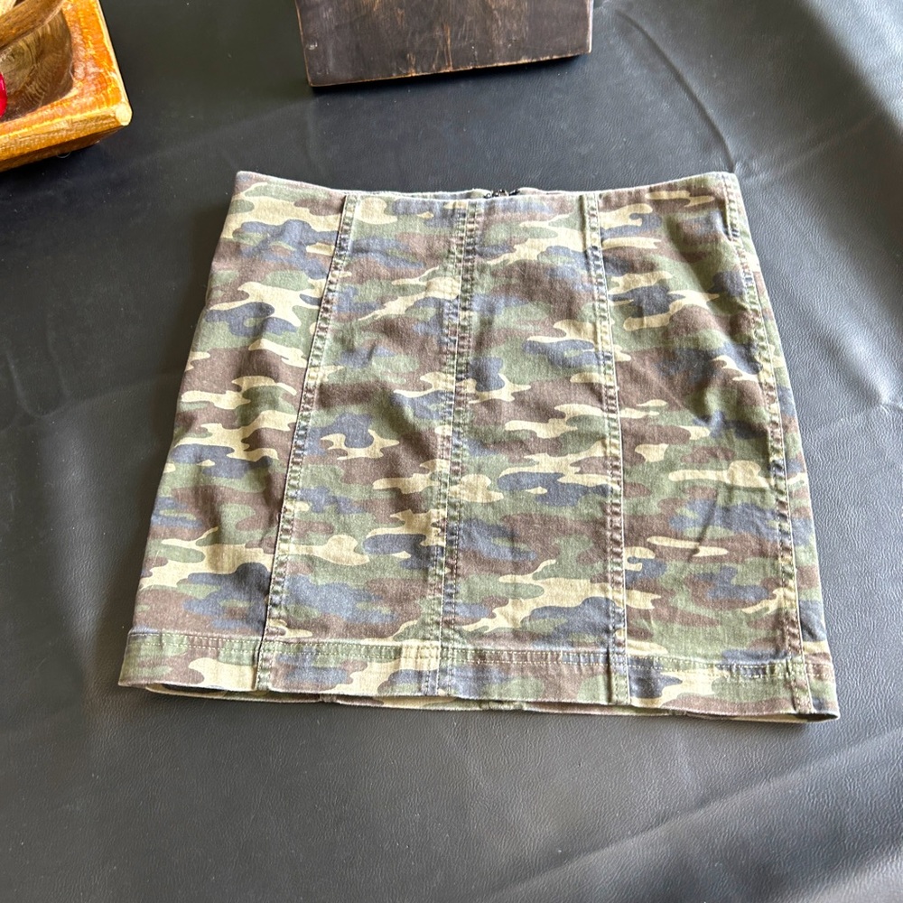 Free People Camouflage Skirt